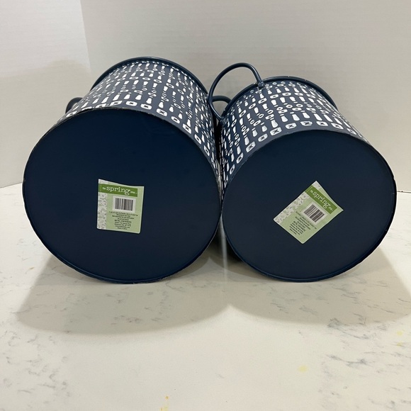 Navy and White Patterned Storage Baskets - Picture 2 of 10